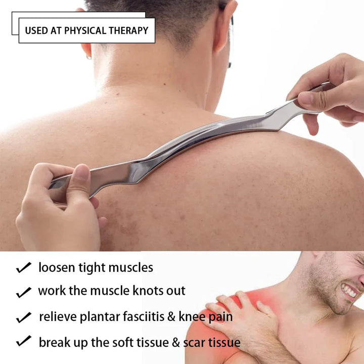 Premium Stainless Steel Gua Sha Tool IASTM Scraper Body Massager Ergonomic Deep Tissue Tool Set 1 2 4 5 7pcs Portable for Home Gym Daily Use Comfort