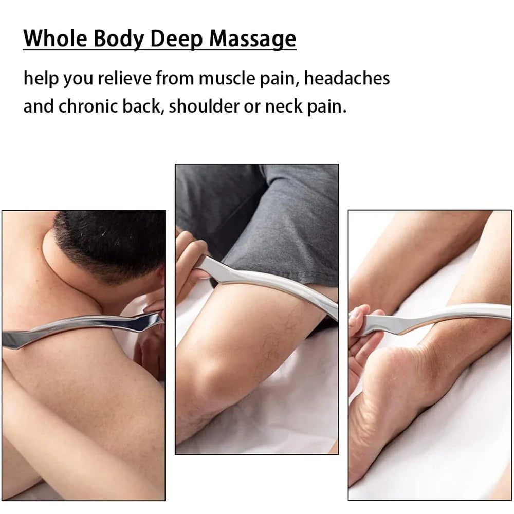 Premium Stainless Steel Gua Sha Tool IASTM Scraper Body Massager Ergonomic Deep Tissue Tool Set 1 2 4 5 7pcs Portable for Home Gym Daily Use Comfort