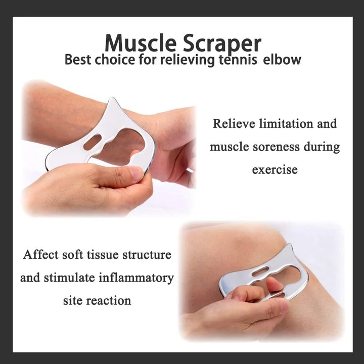 Premium Stainless Steel Gua Sha Tool IASTM Scraper Body Massager Ergonomic Deep Tissue Tool Set 1 2 4 5 7pcs Portable for Home Gym Daily Use Comfort