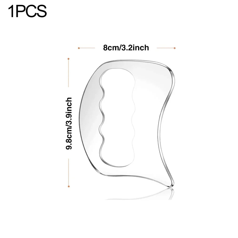 Premium Stainless Steel Gua Sha Tool IASTM Scraper Body Massager Ergonomic Deep Tissue Tool Set 1 2 4 5 7pcs Portable for Home Gym Daily Use Comfort