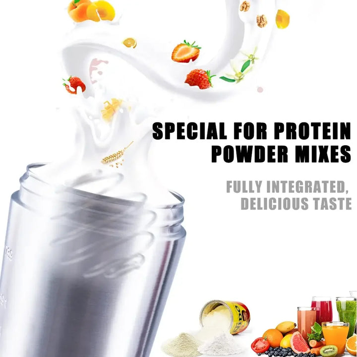 Premium Stainless Steel Shaker Bottle 500ML 750ML Protein Mixer Leak Proof Gym Fitness Cup with Steel Ball Portable for Smoothies Sports Drinks Daily Use