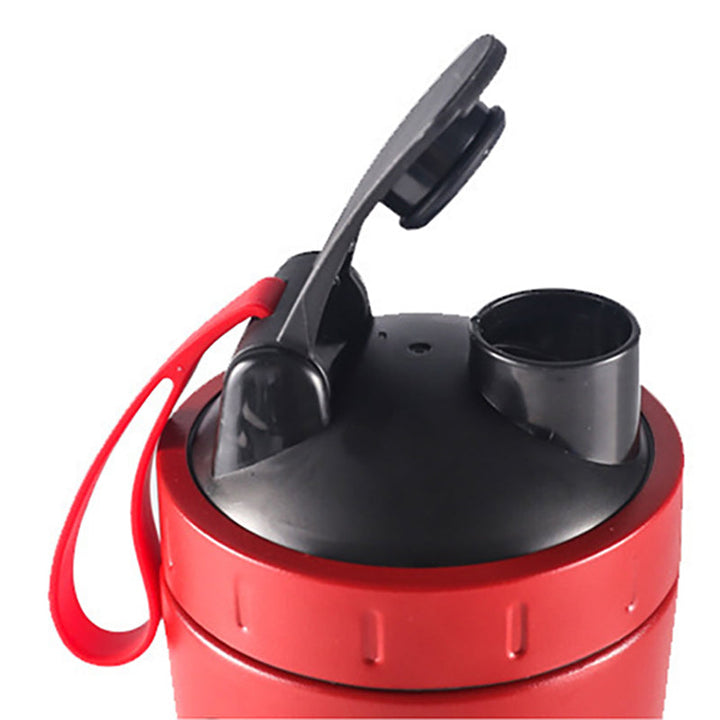 Premium Stainless Steel Shaker Bottle 700ML Protein Mixer Leak Proof Gym Water Bottle with Scale Steel Ball for Smoothies Fitness Travel Outdoor Daily Use