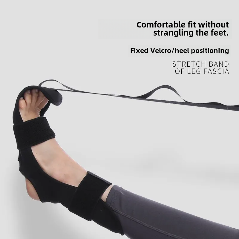 Premium Stretching Strap Yoga Band Adjustable Foot Stretch Strap Open Back Design Flexibility Trainer for Legs Calves Home Gym Travel Daily Use