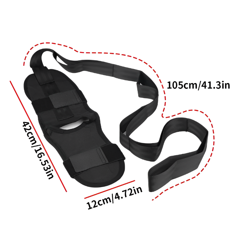 Premium Stretching Strap Yoga Band Adjustable Foot Stretch Strap Open Back Design Flexibility Trainer for Legs Calves Home Gym Travel Daily Use