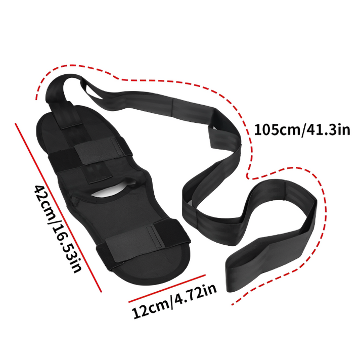 Premium Stretching Strap Yoga Band Adjustable Foot Stretch Strap Open Back Design Flexibility Trainer for Legs Calves Home Gym Travel Daily Use