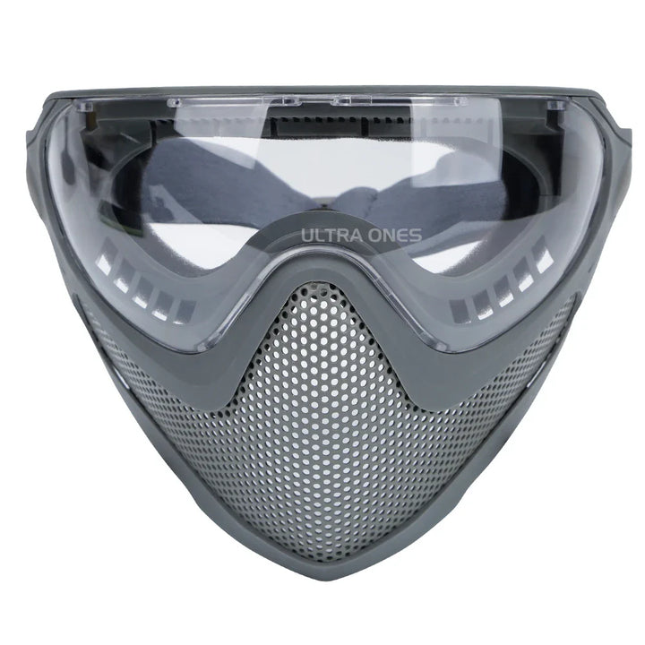 Premium Tactical Helmet Mask with Goggles FAST Rail Compatible Half Face Mask Breathable Lightweight Airsoft Paintball Hunting Protective Gear