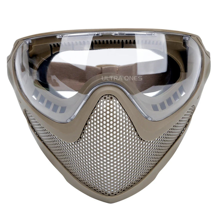 Premium Tactical Helmet Mask with Goggles FAST Rail Compatible Half Face Mask Breathable Lightweight Airsoft Paintball Hunting Protective Gear