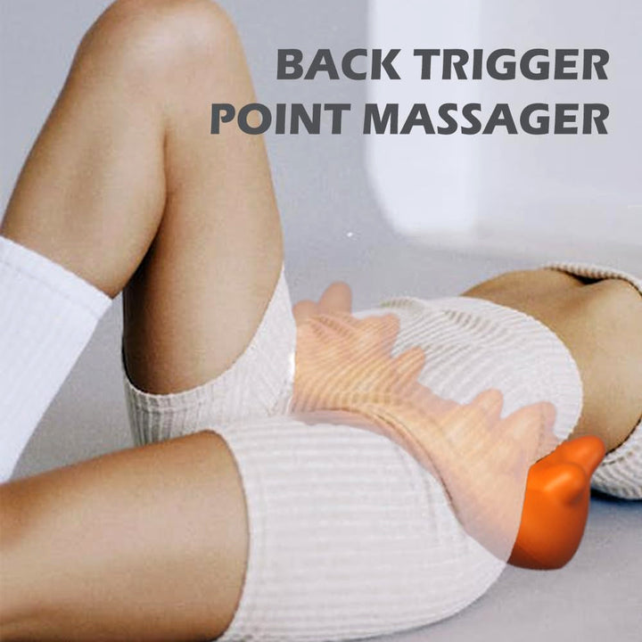 Premium Trigger Point Massager Tool Deep Tissue Muscle Release 14 Nodes Ergonomic Design for Lower Back Glutes Hips Gym Work Daily Use Portable