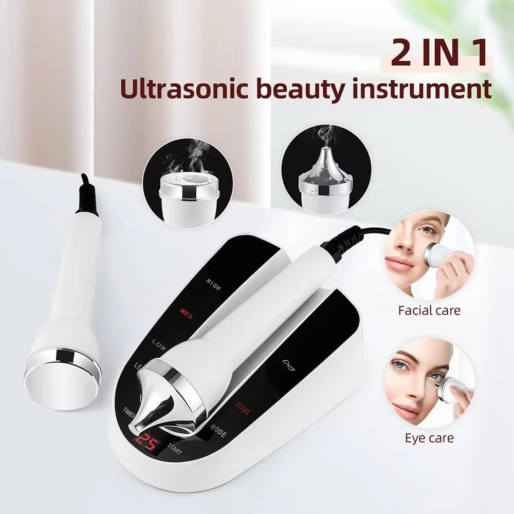 Premium Ultrasonic Beauty Device 1MHz Facial Massager Eye Face Care Machine Portable Skin Care Tool High Frequency Ultrasonic Cleaner for Home Daily Use