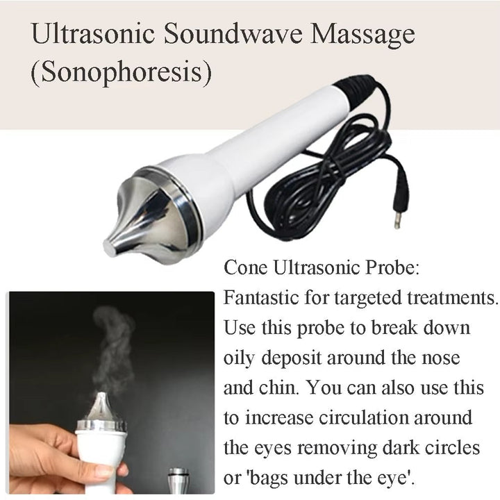 Premium Ultrasonic Beauty Device 1MHz Facial Massager Eye Face Care Machine Portable Skin Care Tool High Frequency Ultrasonic Cleaner for Home Daily Use