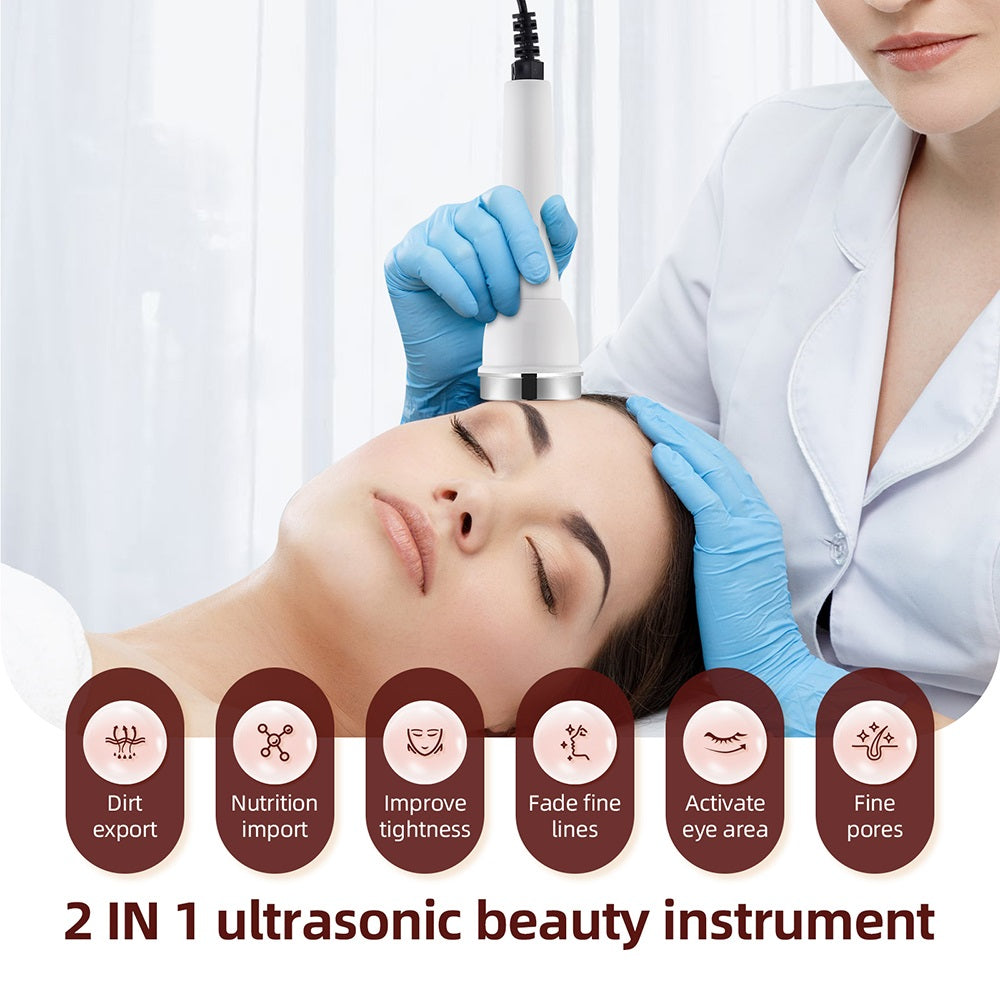 Premium Ultrasonic Beauty Device 1MHz Facial Massager Eye Face Care Machine Portable Skin Care Tool High Frequency Ultrasonic Cleaner for Home Daily Use