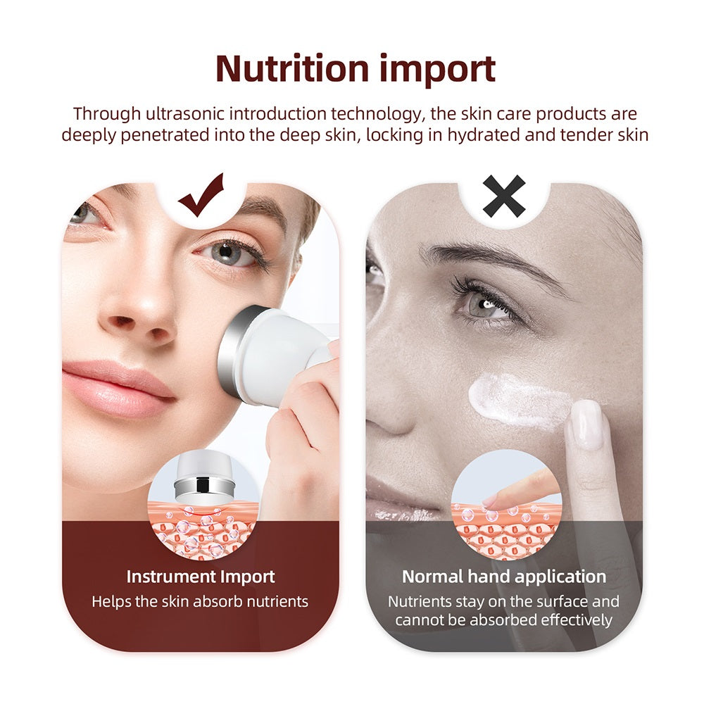 Premium Ultrasonic Beauty Device 1MHz Facial Massager Eye Face Care Machine Portable Skin Care Tool High Frequency Ultrasonic Cleaner for Home Daily Use