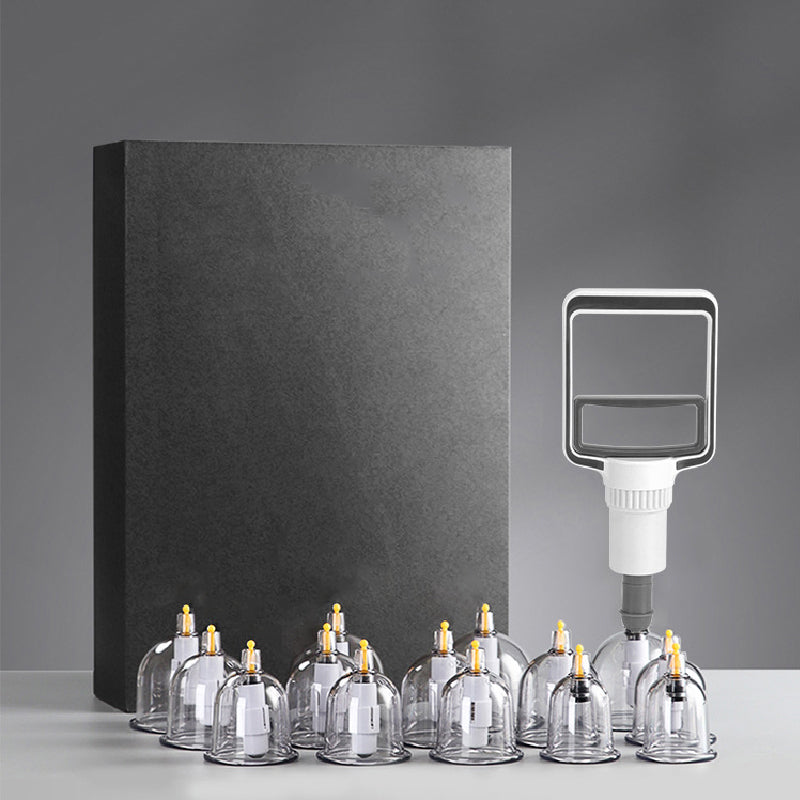 Premium Vacuum Cupping Set Suction Cups Hand Pump Plastic Cups 6 12 24 Piece Massage Kit Portable Body Cups for Home Clinic Daily Use Comfort