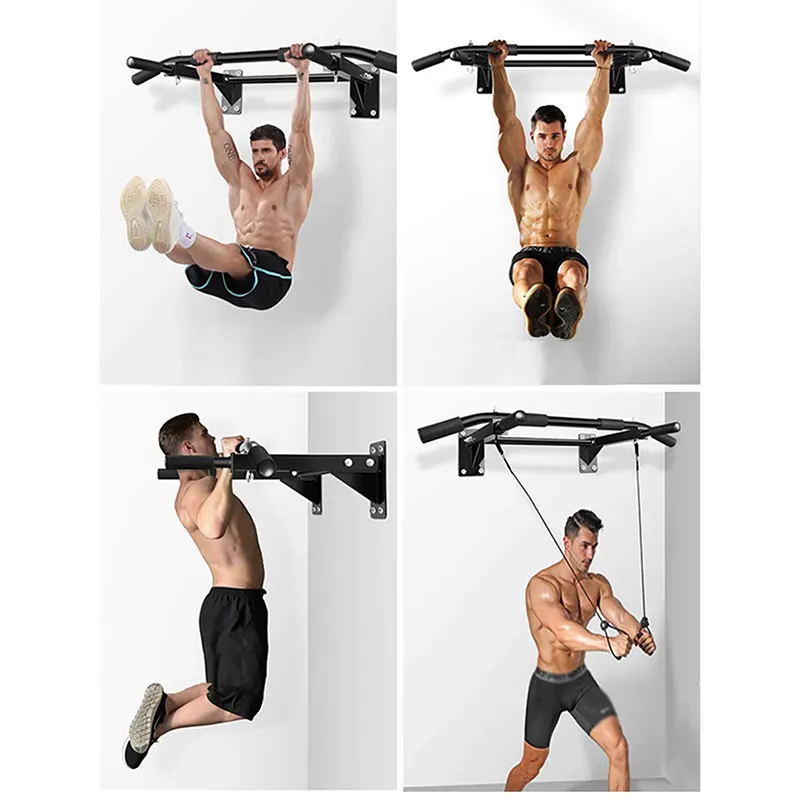 Premium Wall Mounted Pull Up Bar Multi Grip Chin Up Bar Heavy Duty 200KG Capacity Home Gym Fitness Bar for Core Back Training Daily Use Strength