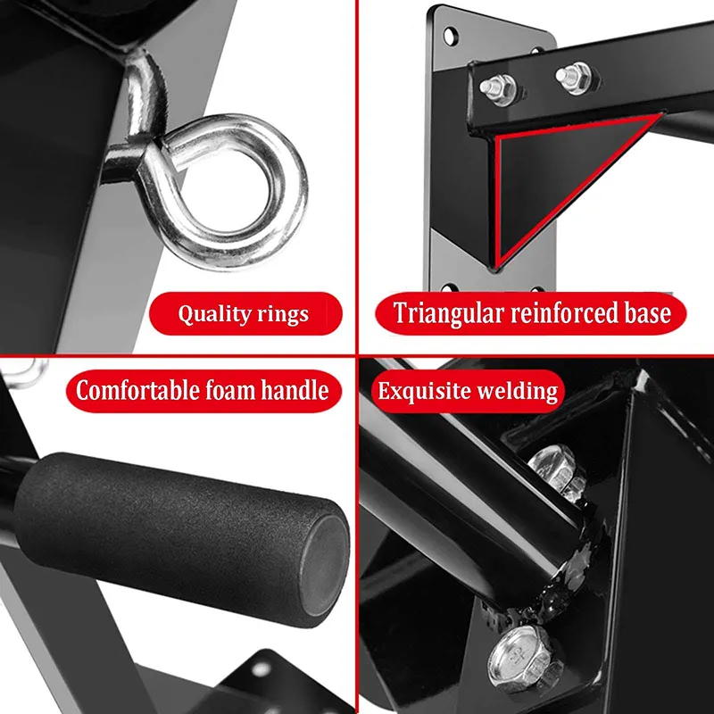 Premium Wall Mounted Pull Up Bar Multi Grip Chin Up Bar Heavy Duty 200KG Capacity Home Gym Fitness Bar for Core Back Training Daily Use Strength