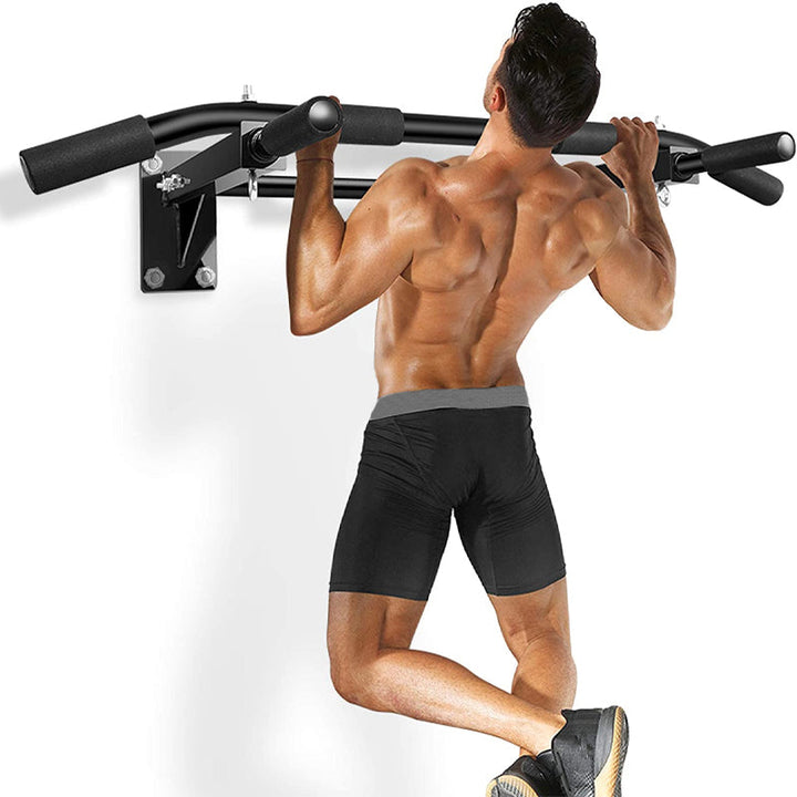 Premium Wall Mounted Pull Up Bar Multi Grip Chin Up Bar Heavy Duty 200KG Capacity Home Gym Fitness Bar for Core Back Training Daily Use Strength