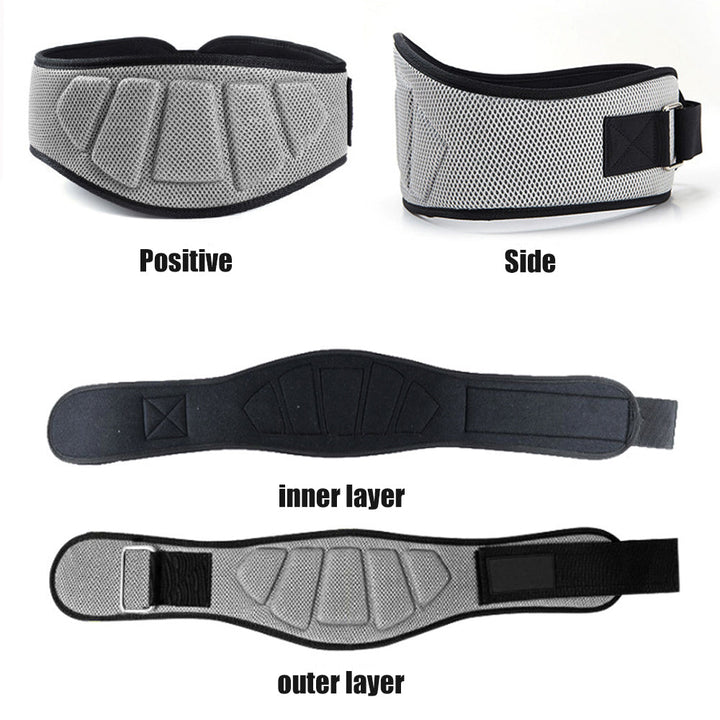 Premium Weight Lifting Belt Adjustable Nylon Lumbar Support Belt Breathable Mesh Gym Belt for Squats Powerlifting Training Men Women S to XXL