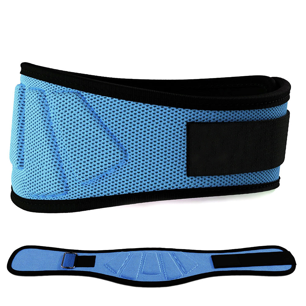 Premium Weight Lifting Belt Adjustable Nylon Lumbar Support Belt Breathable Mesh Gym Belt for Squats Powerlifting Training Men Women S to XXL