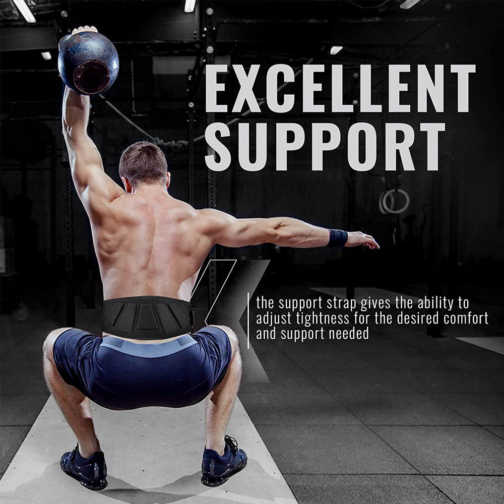 Premium Weight Lifting Belt Adjustable Nylon Lumbar Support Belt Breathable Mesh Gym Belt for Squats Powerlifting Training Men Women S to XXL