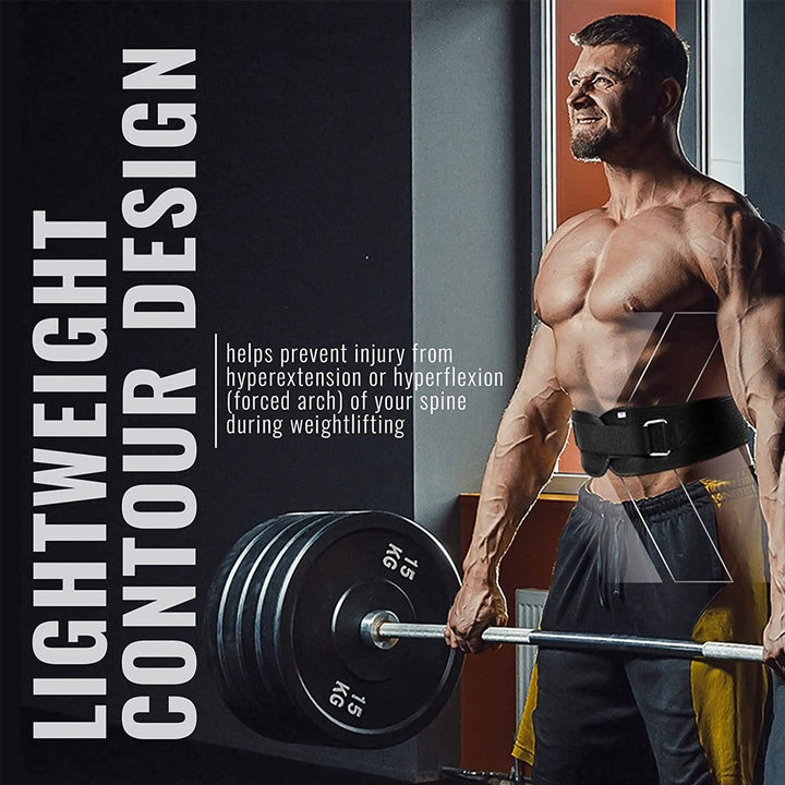 Premium Weight Lifting Belt Adjustable Nylon Lumbar Support Belt Breathable Mesh Gym Belt for Squats Powerlifting Training Men Women S to XXL
