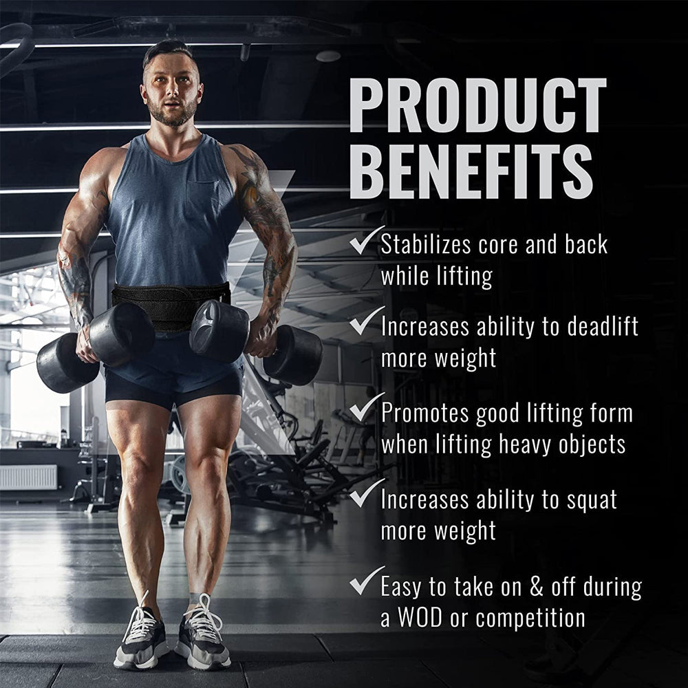 Premium Weight Lifting Belt Adjustable Nylon Lumbar Support Belt Breathable Mesh Gym Belt for Squats Powerlifting Training Men Women S to XXL