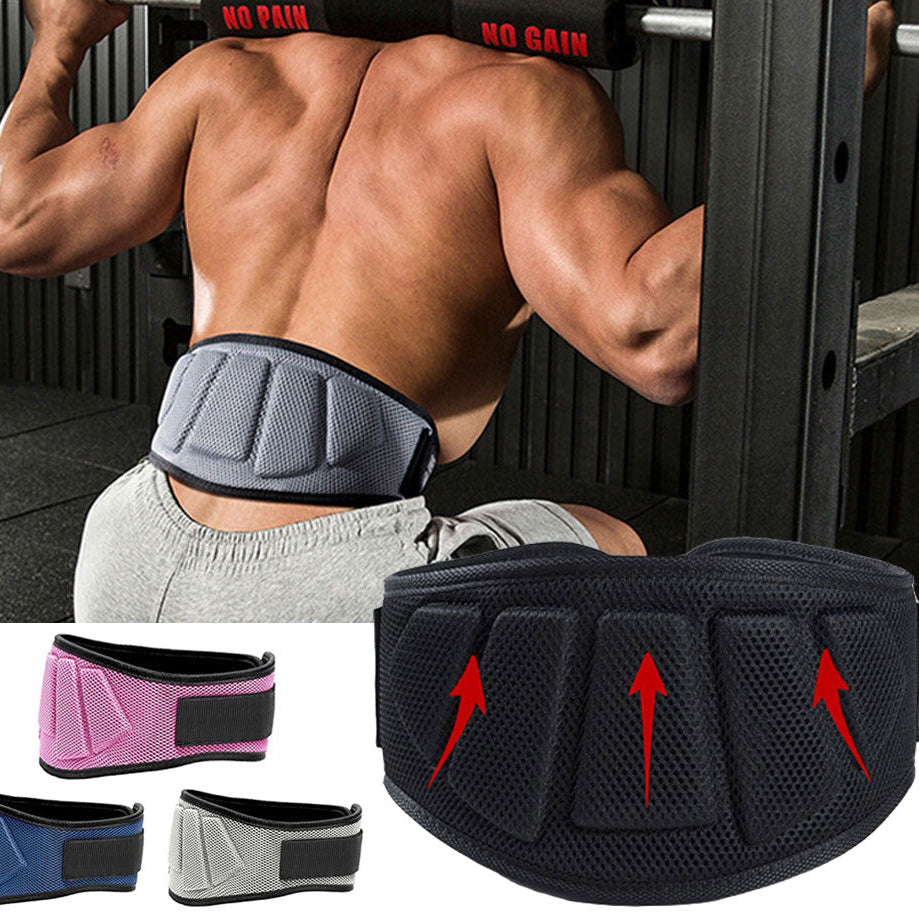 Premium Weight Lifting Belt Adjustable Nylon Lumbar Support Belt Breathable Mesh Gym Belt for Squats Powerlifting Training Men Women S to XXL