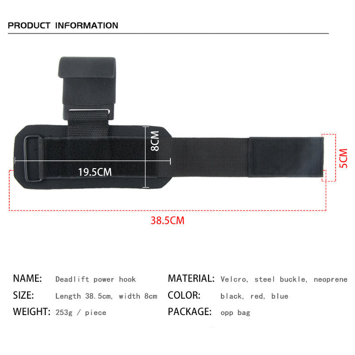 Premium Weight Lifting Hook Grips Wrist Wraps Steel Hooks Non Slip Lifting Straps Adjustable Gym Training Hooks for Deadlift Pull Ups Fitness Pair