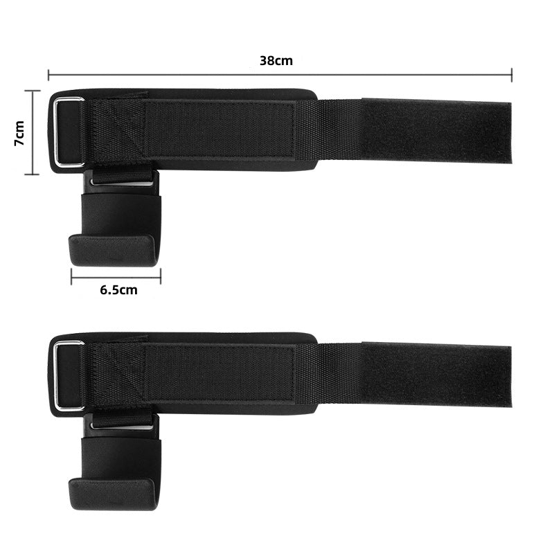 Premium Weight Lifting Hook Grips Wrist Wraps Steel Hooks Non Slip Lifting Straps Adjustable Gym Training Hooks for Deadlift Pull Ups Fitness Pair