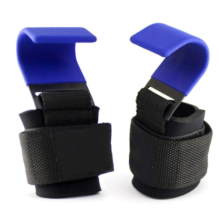 Premium Weight Lifting Hook Grips Wrist Wraps Steel Hooks Non Slip Lifting Straps Adjustable Gym Training Hooks for Deadlift Pull Ups Fitness Pair
