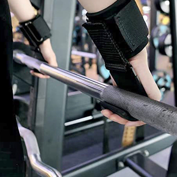 Premium Weight Lifting Hook Grips Wrist Wraps Steel Hooks Non Slip Lifting Straps Adjustable Gym Training Hooks for Deadlift Pull Ups Fitness Pair