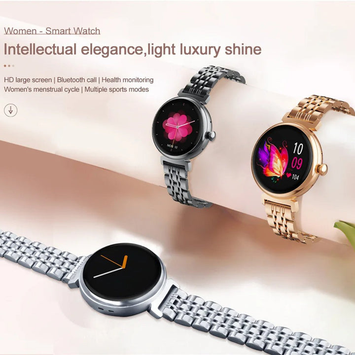 Premium Women Smartwatch Bluetooth Calling 1.32 Inch HD 360x360 IP67 Fitness Tracker Heart Rate Sleep Activity Tracker for iOS Android Daily Use