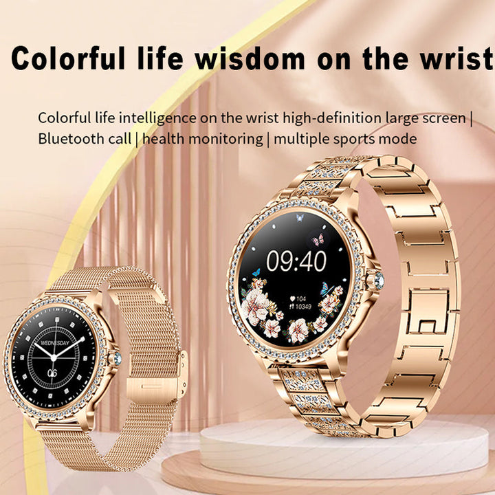 Premium Women Smartwatch Bluetooth Calling 1.32 Inch HD 360x360 IP67 Fitness Tracker Heart Rate Sleep Activity Tracker for iOS Android Daily Use