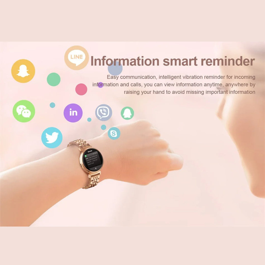 Premium Women Smartwatch Bluetooth Calling 1.32 Inch HD 360x360 IP67 Fitness Tracker Heart Rate Sleep Activity Tracker for iOS Android Daily Use