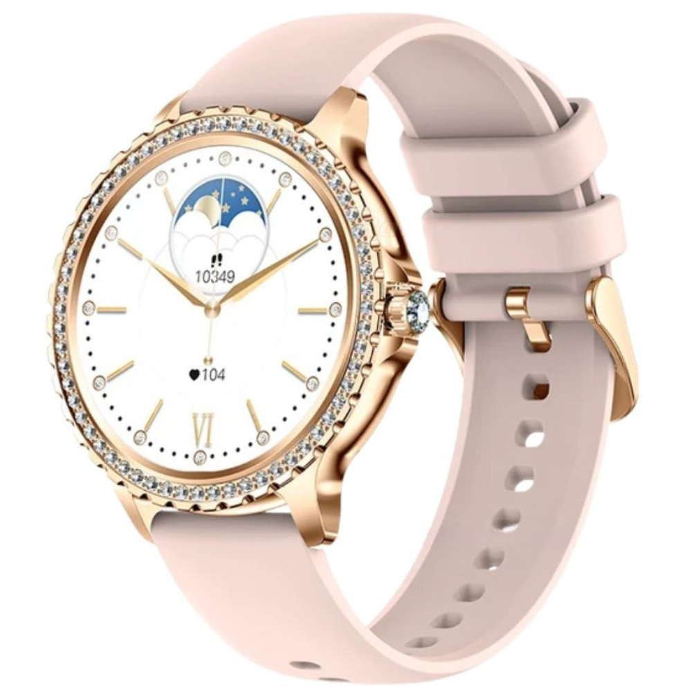 Premium Women Smartwatch Bluetooth Calling 1.32 Inch HD 360x360 IP67 Fitness Tracker Heart Rate Sleep Activity Tracker for iOS Android Daily Use