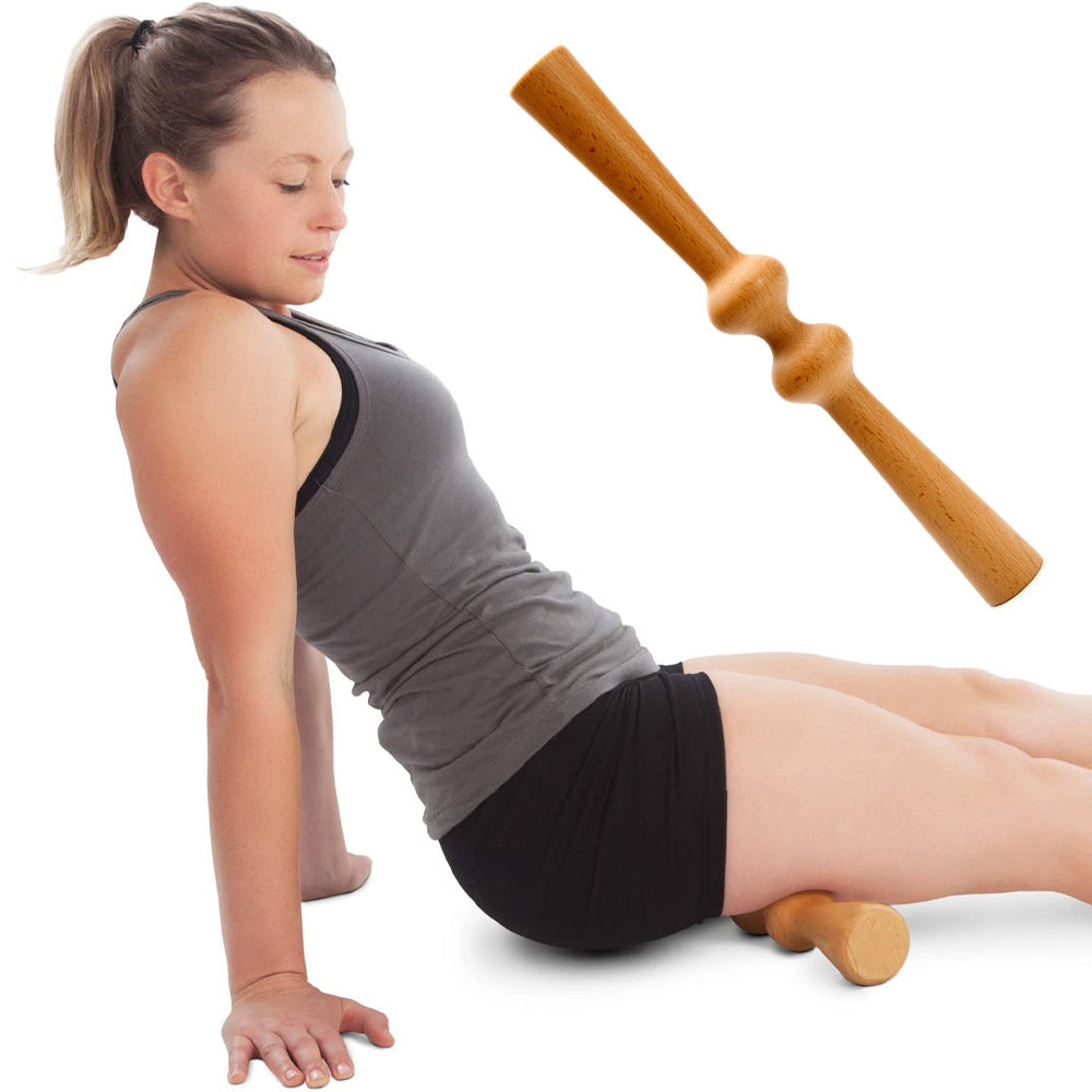Premium Wooden Back Roller Manual Massage Tool Spine Roller Natural Wood Body Massager Portable Back Neck Shoulder Fitness Tool for Home Daily Use