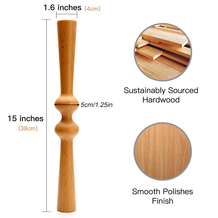 Premium Wooden Back Roller Manual Massage Tool Spine Roller Natural Wood Body Massager Portable Back Neck Shoulder Fitness Tool for Home Daily Use