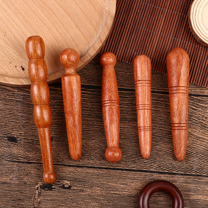 Premium Wooden Massage Roller Stick Natural Wood Body Massager Tool Portable Foot Roller Muscle Relaxation Tool for Home Gym Travel Daily Use Comfort