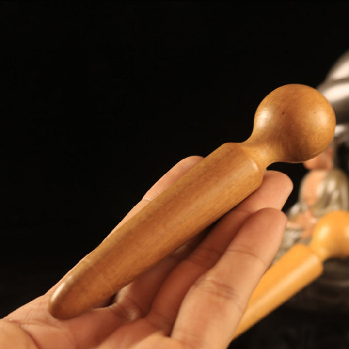 Premium Wooden Massage Roller Stick Natural Wood Body Massager Tool Portable Foot Roller Muscle Relaxation Tool for Home Gym Travel Daily Use Comfort