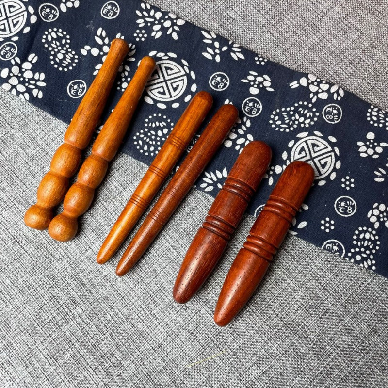 Premium Wooden Massage Roller Stick Natural Wood Body Massager Tool Portable Foot Roller Muscle Relaxation Tool for Home Gym Travel Daily Use Comfort