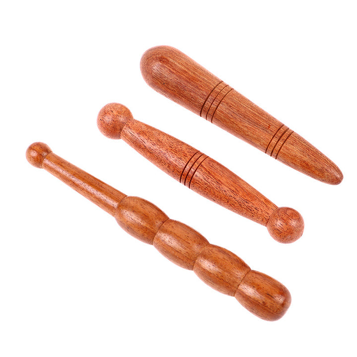 Premium Wooden Massage Roller Stick Natural Wood Body Massager Tool Portable Foot Roller Muscle Relaxation Tool for Home Gym Travel Daily Use Comfort