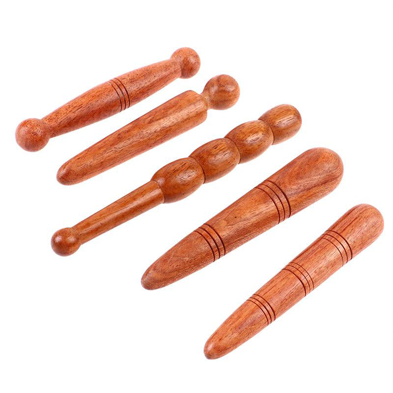 Premium Wooden Massage Roller Stick Natural Wood Body Massager Tool Portable Foot Roller Muscle Relaxation Tool for Home Gym Travel Daily Use Comfort