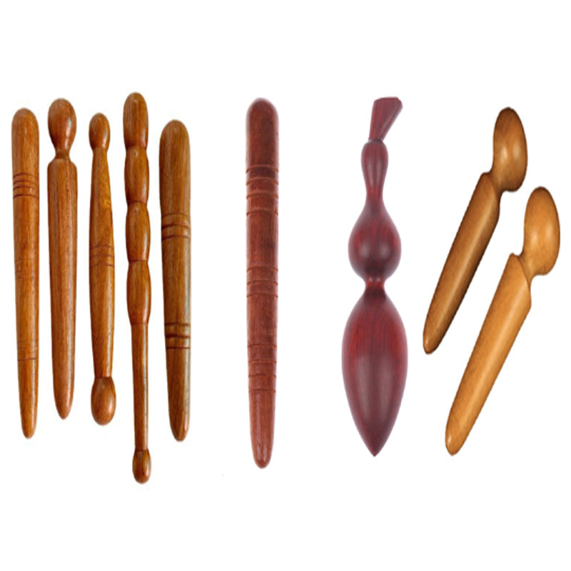 Premium Wooden Massage Roller Stick Natural Wood Body Massager Tool Portable Foot Roller Muscle Relaxation Tool for Home Gym Travel Daily Use Comfort