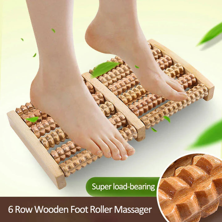 Premium Wooden Massage Tool Set Bamboo Gua Sha Foot Roller Stick Palm Massager Portable Full Body Massage Tools for Home Gym Travel Daily Use