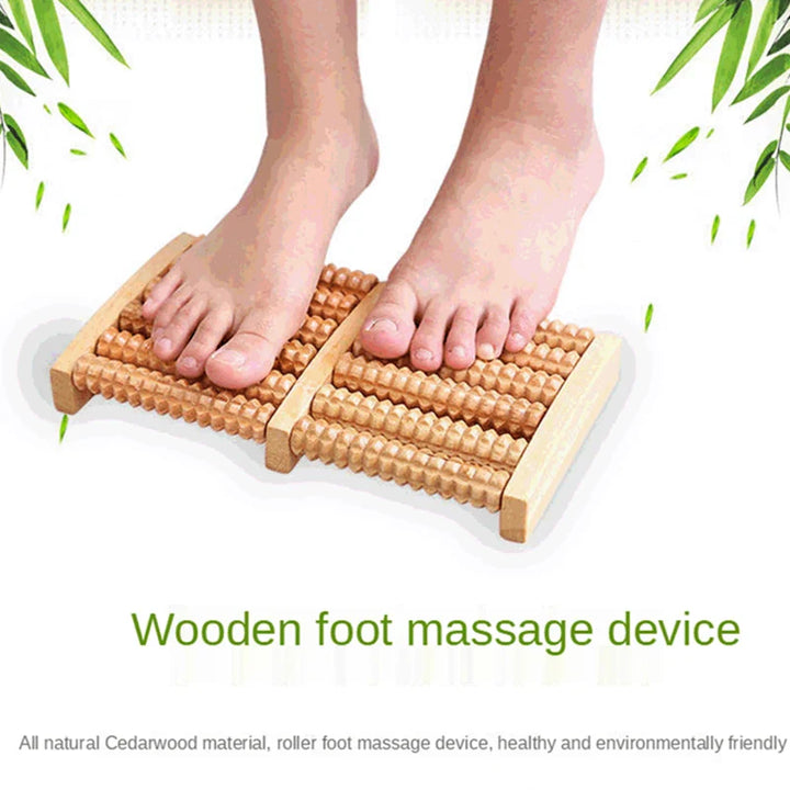 Premium Wooden Massage Tool Set Bamboo Gua Sha Foot Roller Stick Palm Massager Portable Full Body Massage Tools for Home Gym Travel Daily Use