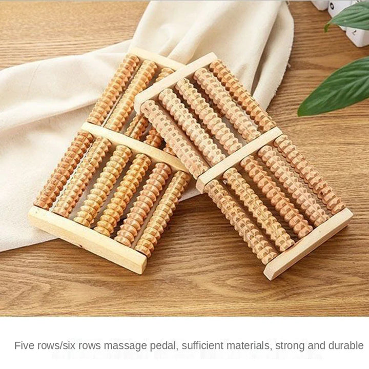 Premium Wooden Massage Tool Set Bamboo Gua Sha Foot Roller Stick Palm Massager Portable Full Body Massage Tools for Home Gym Travel Daily Use