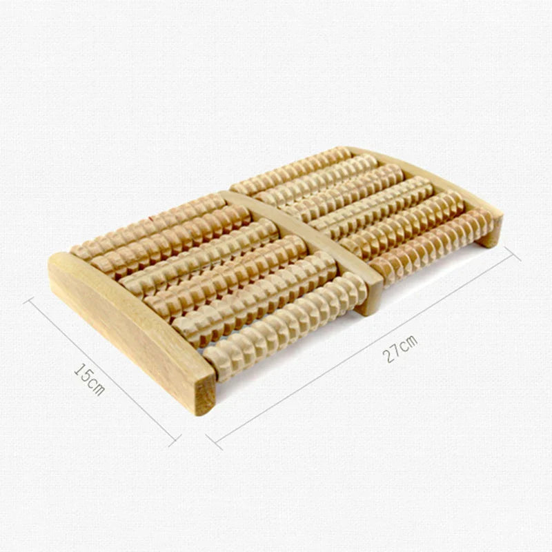Premium Wooden Massage Tool Set Bamboo Gua Sha Foot Roller Stick Palm Massager Portable Full Body Massage Tools for Home Gym Travel Daily Use