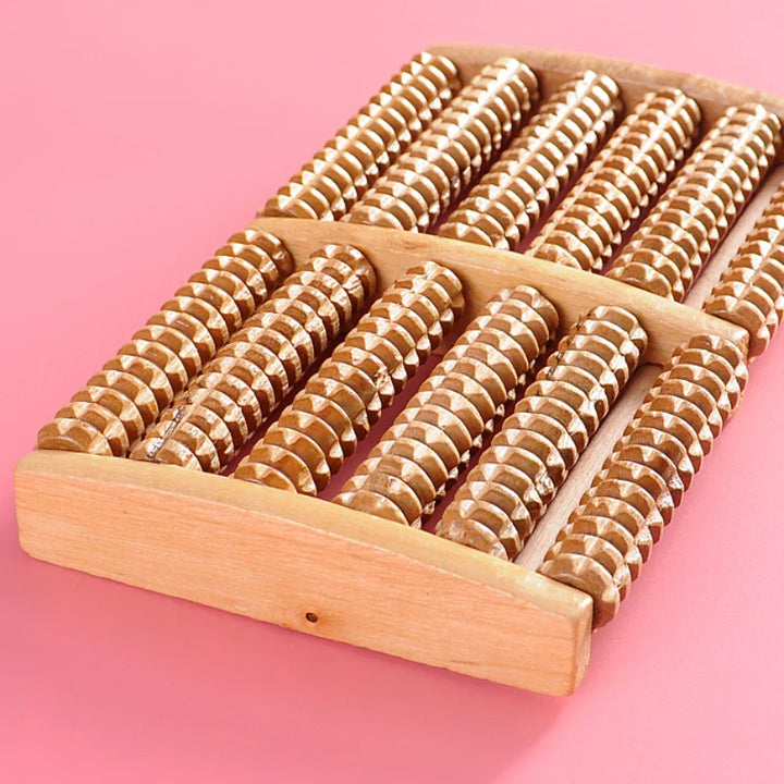 Premium Wooden Massage Tool Set Bamboo Gua Sha Foot Roller Stick Palm Massager Portable Full Body Massage Tools for Home Gym Travel Daily Use