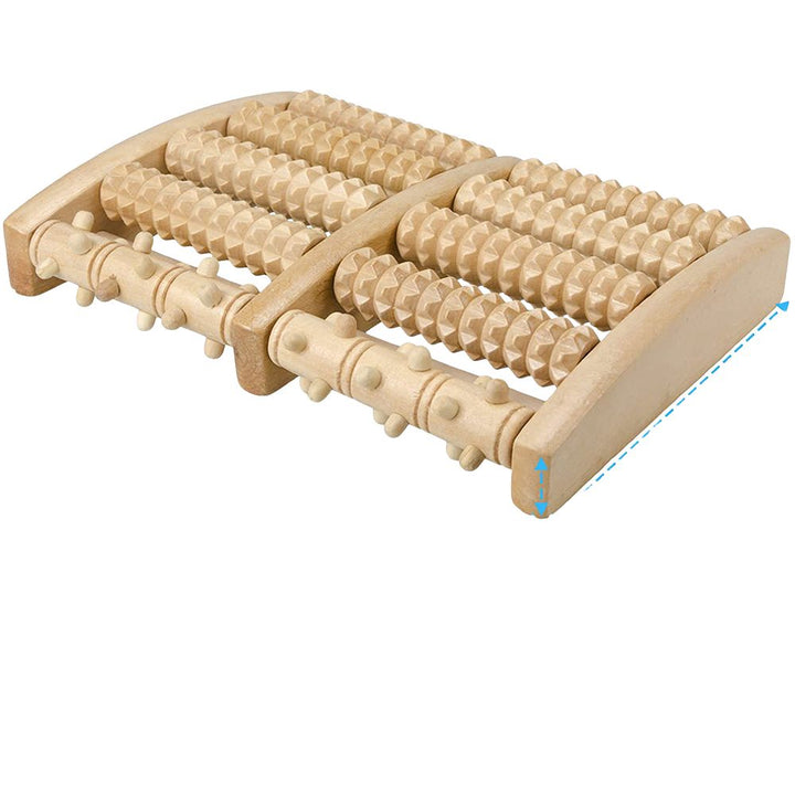 Premium Wooden Massage Tool Set Bamboo Gua Sha Foot Roller Stick Palm Massager Portable Full Body Massage Tools for Home Gym Travel Daily Use