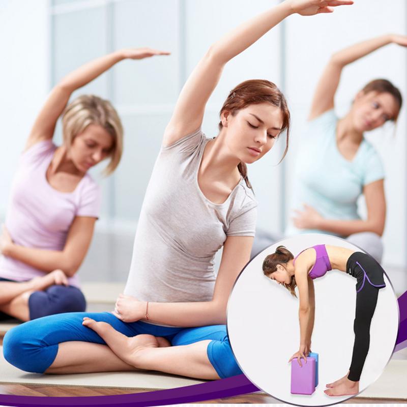 Premium Yoga Block EVA Foam Non Slip High Density Yoga Brick Lightweight 23x15x7.6cm Support Block for Yoga Pilates Stretching Fitness Home Gym