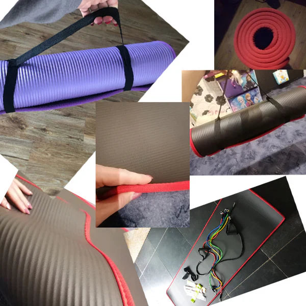 Premium Yoga Mat 10mm Extra Thick Non Slip Exercise Mat 183x61cm NRB Material Reversible Fitness Mat for Yoga Pilates Home Gym Workout Daily Use